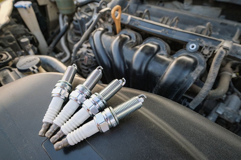 Spark plugs of car